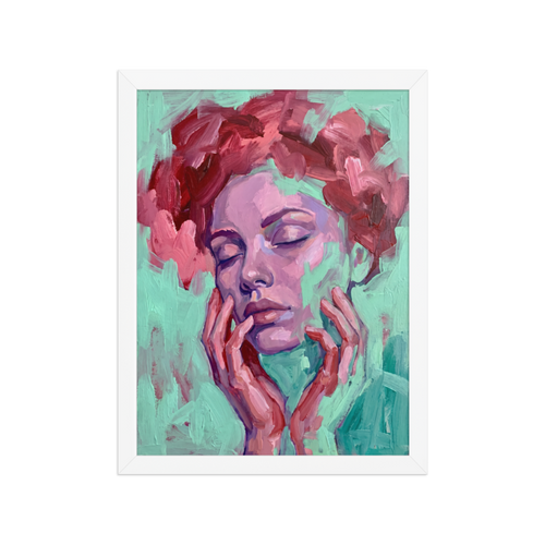 Floral Crown Framed Art Print
