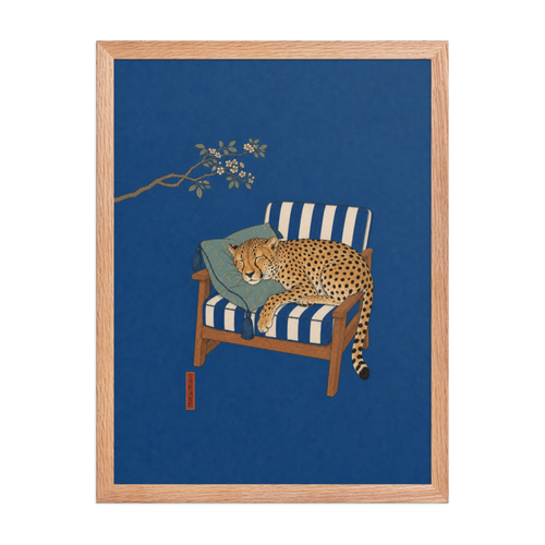 Sleeping Cheetah Framed Art Print