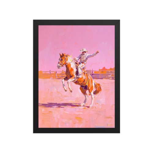 Rodeo Rider Framed Art Print