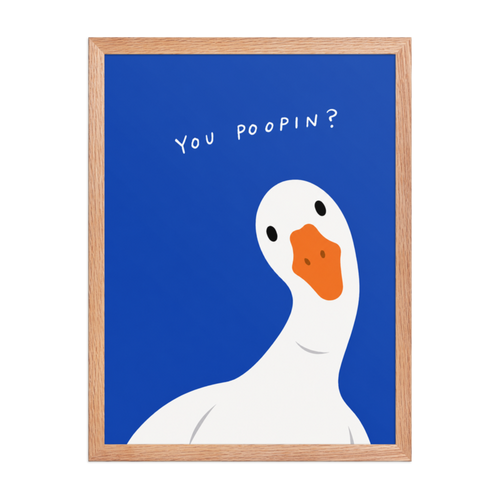 You Poopin? Framed Art Print