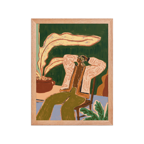 Plant Room Reader Framed Art Print