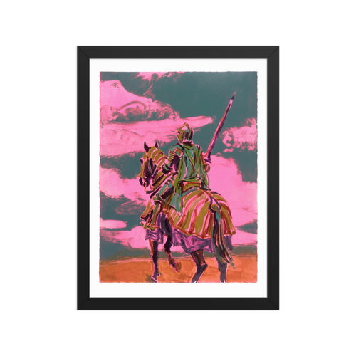 Knight on Horseback Framed Art Print