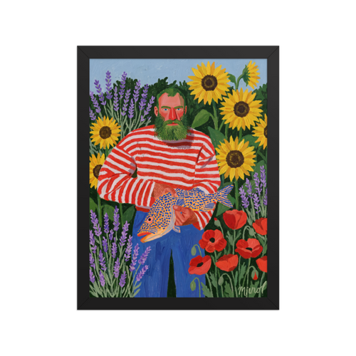 Fisherman in Bloom Framed Art Print