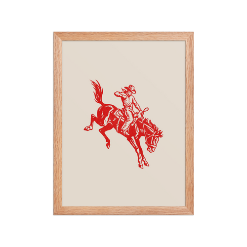 Bucking Bronco Framed Art Print