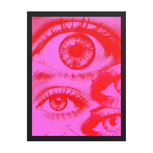 Neon Eyes Framed Art Print