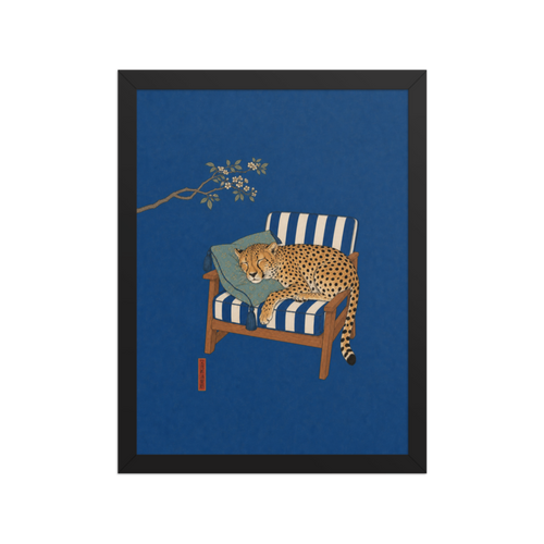 Sleeping Cheetah Framed Art Print