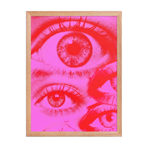 Neon Eyes Framed Art Print