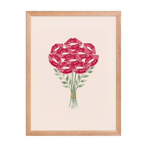 Bouquet of Kisses Framed Art Print