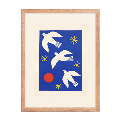 Three White Doves Framed Art Print