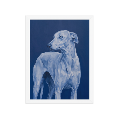 Blue Greyhound Framed Art Print