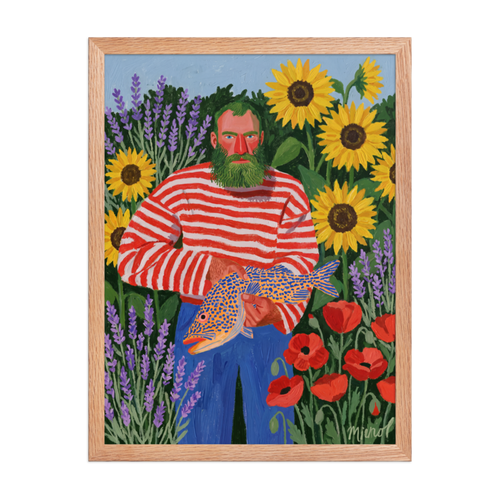 Fisherman in Bloom Framed Art Print