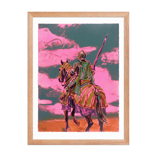 Knight on Horseback Framed Art Print