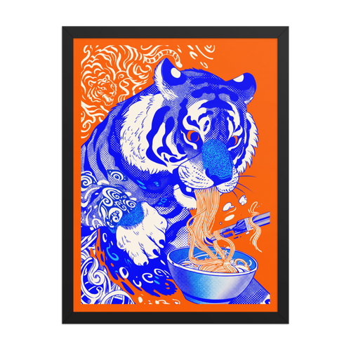 Tiger Ramen Framed Art Print