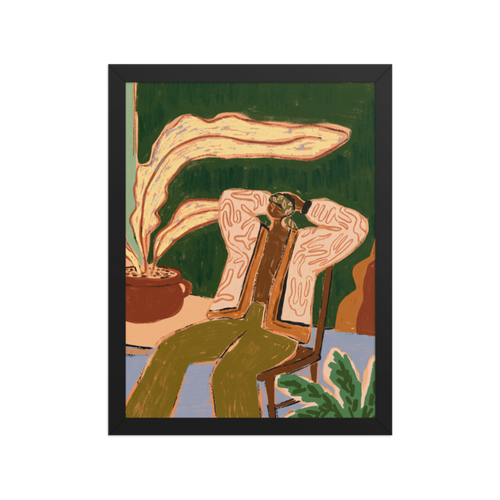 Plant Room Reader Framed Art Print