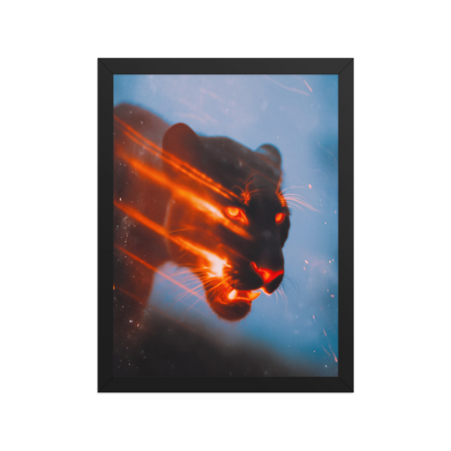 Ember Panther Framed Art Print